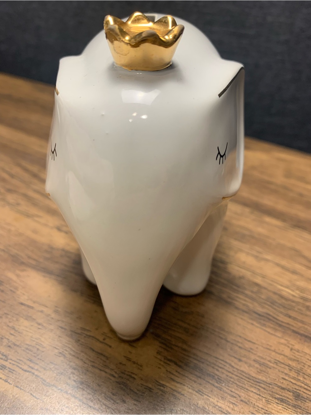 Mud Pie White Mini Elephant Bank - Picture 6 of 10